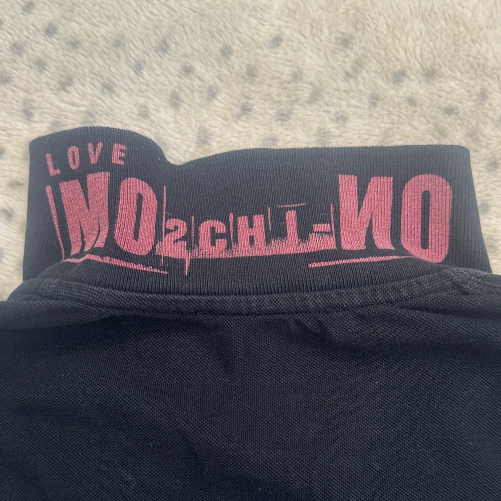 Love Moschino Black Polo with Red Logo - Picture 11 of 13
